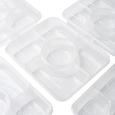 “4+1”large five-compartment disposable plastic food container